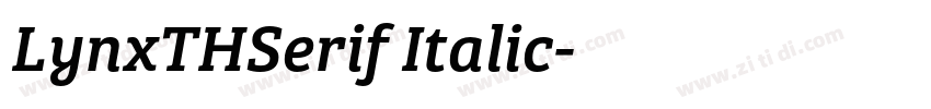 LynxTHSerif Italic字体转换